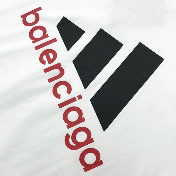 《大人気》コラボ★バレンシアガ×アディダス 偽物 Tシャツ オーバーサイズ bat06558